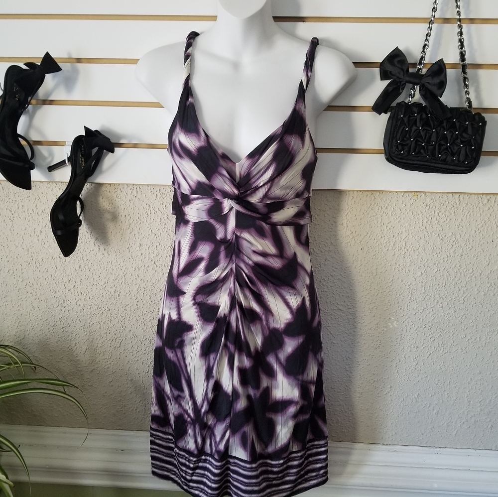 BCBGMAXAZRIA sleeveless ruched dress size XS